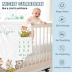 Personalized Baby Milestone Blanket for Boys Girls Baby Month Blanket- First Year Calendar Monthly Growth Chart - Animal Theme Halloween Birthday Gifts for Infant Todder - Image 6