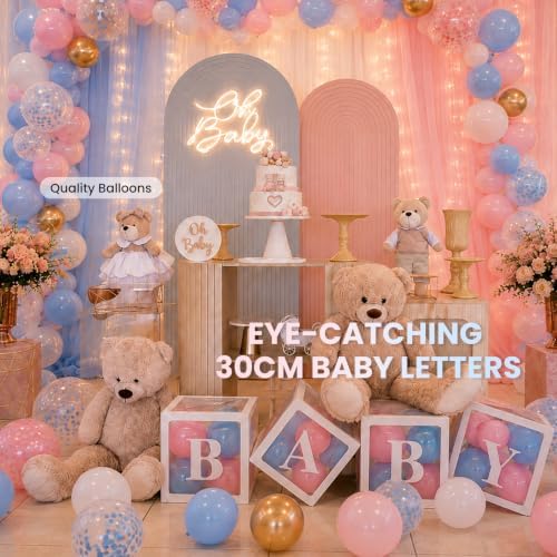 Gender Reveal Decorations Kit-Backdrop, Balloons & Lamp String - Image 6