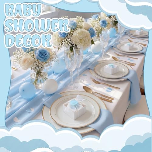 MTLEE 24 Pcs Baby Shower Candle Party Favors for Guests Blue Footprints Scented Candles with Bow Gift Box Ribbon Cute Feet Shaped Return Gifts Keepsakes for Baby Shower Gender Reveal Party Supplies - Image 4