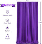 20ft x 12ft Purple Backdrop Curtains Wrinkle Free Backdrop Curtain for Wedding Parties Purple Fabric Backdrops Drapes Back Drop Cloth Bridal Shower Stage Curtains Wedding Decorations for Reception - Image 5
