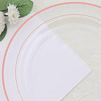 I00000 60 Pcs Rose Gold Plastic Plates, Premium Disposable Party Plates - Image 3