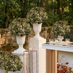 8 Bouquets of Artificial Peonies - Vintage Green - Image 3