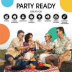 Party Solids Exquisite Black Paper Plates Disposable Heavy Duty 200 Pcs - 100-7" & 100-9" Black Disposable Plates For Party Heavy Duty 350 GSM For Birthday Supplies - Image 6