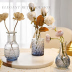 Glass Bud Vase Set of 20, Small Flower Vases, Glass Vases for Centerpieces, Vintage Home Table Decorations Bud Vases (20 Pcs, Blue) - Image 3