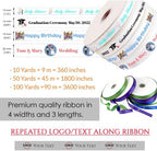Personalized Ribbon Custom Ribbon with Name/Photo/Text for Favors Wedding Invitation Baby Shower Birthday Party Wrap Gift Box-100 Yards - Image 4