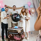 AmazingSpark 28in Giant Gender Reveal Gift Box Kit, Touchdown or Tutus - Image 6