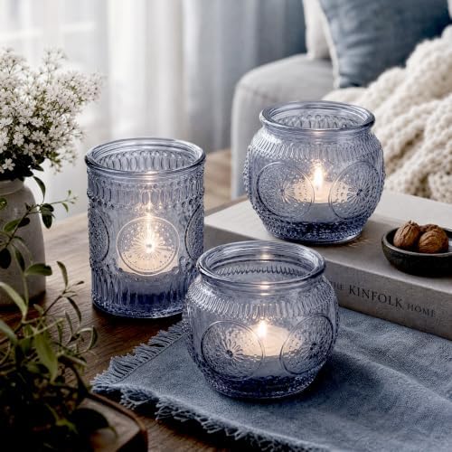 24PCS Blue Votive Candle Holders - Image 4