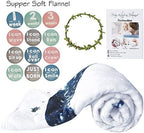 Monthly Milestone Blanket for Baby Boy, Age Month Blankets with Growth Chart, Newborns Gift for Baby Shower, Soft Plush Photo Prop Blanket, Wreath &12 Stickers Included,51''x40'' - Image 2