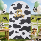 Dairy Cow Arch Backdrop Cover, 7.2 FTx 4FT, for Birthday and Baby Shower by PartyVillage