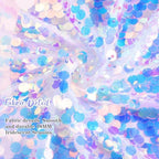 QueenDream White Sequin Tablecloth Mermaid Party: Big Payette Glitter Fabric - 51x35 Inch Rectangle for Rainbow Birthday Decor - Image 4