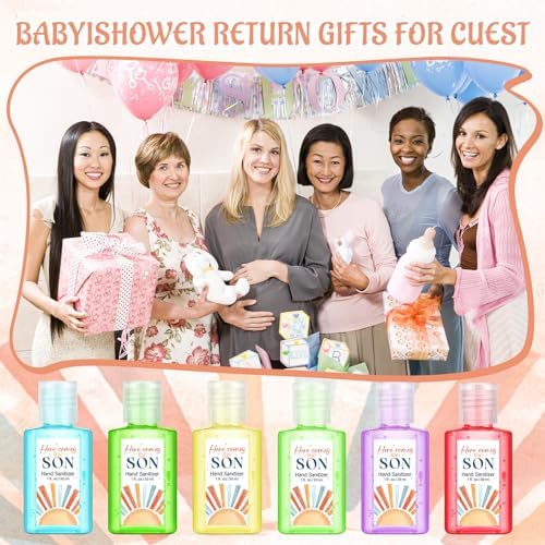 Gejoy 48 Pack Here Comes the Son Party Favors Hand Sanitizer Bulk, 1 Fl. oz - Image 3