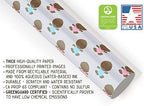 Cute Baby African American Wrapping Paper Black Gift Wrap Premium Gender Reveal Party Decoration Baby Shower Decor (12 foot x 30 inch roll), Pink, Blue - Image 4