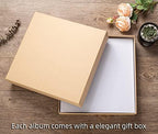 Large Photo Album Self Adhesive 4x6 5x7 3x5 8.5x11 Scrapbook Magnetic Album DIY Scrap Book Length 13 x Width 12.8 (Inches) 120 Sticky Pages Linen Cover DIY Photo Album (White) - Image 6