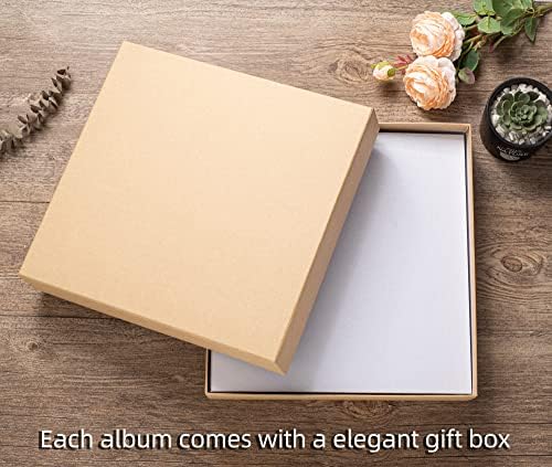 Large Photo Album Self Adhesive 4x6 5x7 3x5 8.5x11 Scrapbook Magnetic Album DIY Scrap Book Length 13 x Width 12.8 (Inches) 120 Sticky Pages Linen Cover DIY Photo Album (White) - Image 6