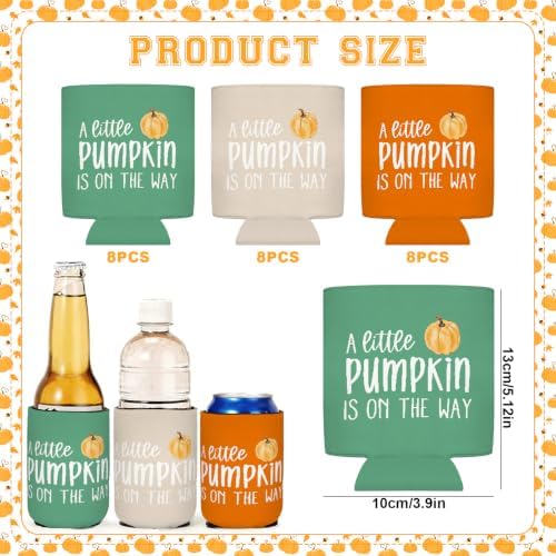 24 Pcs A Little Pumpkin is On the Way Cup Sleeves Bulk - Image 2