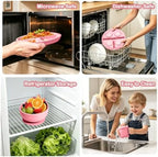Silicone Baby Feeding Utensils Set for 6+ Months, 17 Pcs, Pink - Image 4