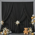 30x10FT Backdrop Curtains with Rod Pockets - Wrinkle Free Photo Stage Backdrop 6 Panels Curtains Drapes for Photography Wedding Party Baby Shower Decorations (Black) by Unknown