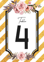 Rose Flower Table Cards Number 1-40 Double Sided For Wedding Reception Event Party Baby Shower Birthday 4x6, AT-TABLE-CARD-873 by Unknown