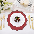 100Pcs Burgendy Red Thick Paper Placemats, Disposable Waterproof Place Mats - Image 4