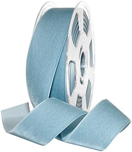 Morex Ribbon Nylon, 1 1/2 inches by 11 Yards, Blue Note, Item 01240/10-603 Nylvalour Velvet Ribbon, 1 1/2" x 11 yd, by MorexRibbon