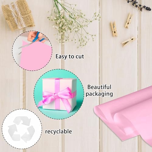Light Pink Tissue Paper for Gift Bags - 1000 Sheets 20 X 30 Inch Wrapping Tissue Paper Bulk Red Packaging Paper for Gift Wrap Art Crafts DIY Filler Flower Valentines Christmas Birthday Wedding, 7Q-TS - Image 4