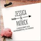 Custom Self Inking Return Address Stamp for Couples - Image 2