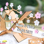Cherry Blossom Wedding Guest Book Alternative Acrylic Sakura Drop Box Frame - Image 5
