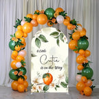Blush Pink Floral Arch Covers Stretchy Backdrop Citrus Lemon A Little Cutie is on The Way Arch Background Baby Shower Party Decoration (6.5x3.3ft(200x100cm),GX-2892) - Image 3