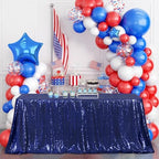 Poise3EHome Navy Blue Sequin Tablecloth 60×120 Inch Rectangle Sparkly Fabric Table Cover Overlay for Birthday Wedding Party Christmas Holiday Baby Shower Decoration by Poise3EHome