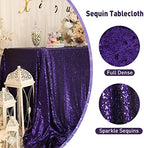 Poise3EHome Purple Sequin Tablecloth 90×132 Inch Rectangle Sparkly Fabric Table Cloth for Birthday Wedding Halloween Party Holiday Decoration - Image 3