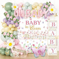 Hombae Baby in Bloom Baby Shower Decorations, 155PCs Spring Wildflower Party Supplies Wild Flower Decor for Girl with Floral Balloons Boxes, Banner, Backdrop, Tablecloth, Cake Cupcake Topper by Hombae