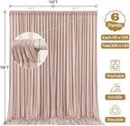 30x10ft Blush Nude Backdrop Curtain Panels for Parties - Wrinkle Free Polyester Photo Curtain Backdrop Wedding Back Drop Fabric Drapes for Party Decorations Background for Photography - Image 5