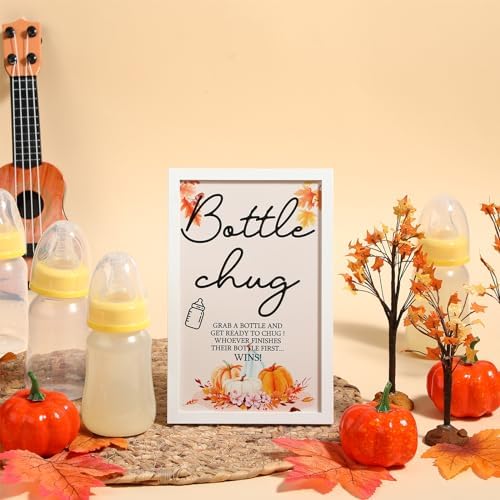 Roowest Fall Pumpkin Bottle Chug Baby Shower Games Favors - Image 5
