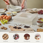 Pack of 10 Bakery Boxes (White Leather, (10.23" x 10.23" x 2.75")) - Image 5