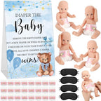 RoundFunny 33 Pcs Baby Shower Diaper Changing Game Supplies, Cute Bear by RoundFunny