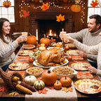 Funnymoom 400 Pcs Thanksgiving Party Supplies for 50 Guests Turkey Fall Leaves Paper Plates and Napkins Cups Disposable Autumn Dinner Parties Set Cutlery for Friendsgiving Fall Party Favor - Image 5