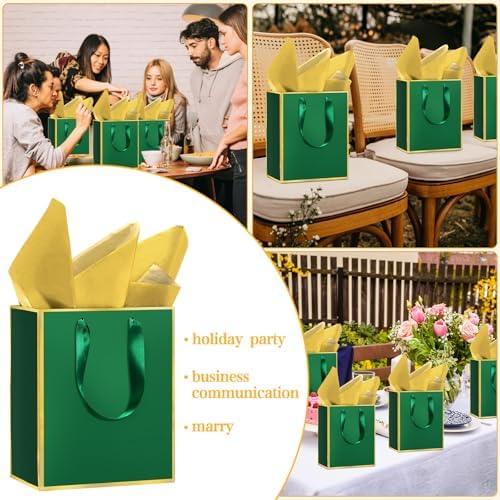 Epoesch 36 Pack Gift Bags with Handles & 36 Tissue Papers – 8x5x10 Inches - Image 6