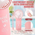 12 Sets Baby Shower Fans Party Favors Portable,Pink,5 Styles - Image 2