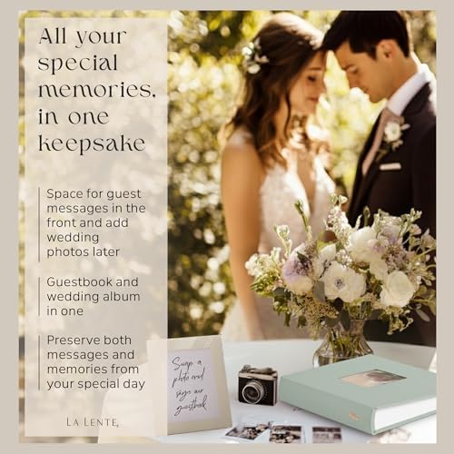 Premium Scrapbook Album with Window and Writing Space – 60 Pages holds 200 Photos of Different Sizes – Wedding, Baby, Travel & Family Memories – 11.4" x 8.6" - Powder Blue - Image 3
