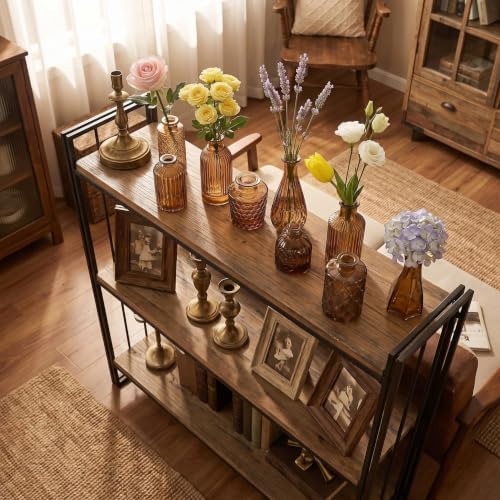 Mini Bud Vases Centerpieces for Tables,Clear Bud Vases for Flowers,Small Flower Vases Suitable for Birthday Party,Anniversary,Wedding Reception,Baby Shower (Amber, 12PCS) - Image 5