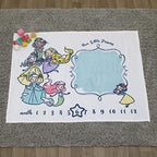 Disney Princess White, Pink, Yellow and Aqua Super Soft Milestone Baby Blanket - Image 5