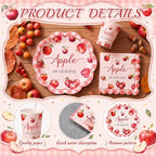 Qinyoung 50 Set / 150 Pcs Apple of Our Eye Baby Shower Party Decoration - Image 4