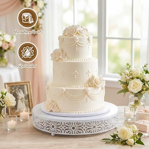 Wenqik 16 Inch Cake Stand Round Metal Cupcake - Image 4