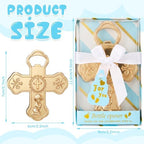 Wesiti 24 Pcs Blue Baptism Favors for Guests Praying Cross Bottle Openers Gender Reveal Boys Girls Souvenirs for Baptism Baby Shower Christening First Communion Party - Image 2