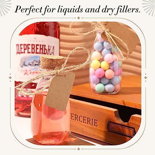 Roshtia 48 Pcs 4oz Plastic Potion Bottles with Cork Lids Clear Mini Jars - Image 5