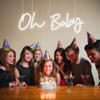 Oh Baby Neon Signs - 25” X 10” Led Light Up Oh baby Sign for Backdrop Decor Baby Shower Wedding Birthday Gender Reveal Party Decorations - Image 5