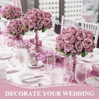 8 Bundles Artificial Peony Centerpiece Flowers,Dark Purple - Image 4