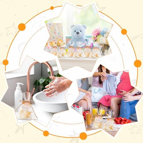 Demissle 40 Sets Moon Star Soap Baby Shower Favors with Cards - Image 3