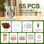 55Pcs Baby Shower Prizes for Game Winners 6 Sets Charcuterie Board with Spoons Butter Spreaders Forks Plaid Towel Thanks Card and Gift Bags for Bridal Shower Favors Party (Heart Shaped) - Image 4