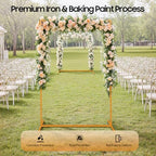 6.6ftx5ft Backdrop Stand, Portable Pipe and Drape Backdrop Stand for Parties Silver Wedding Garden Balloon Arch Frame for Wedding Birthday Parties Banquets Background Decor (4.9x 6.6ft) - Image 3